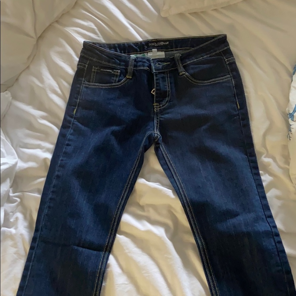 Dolce & Gabbana Low Rise Dark Wash Skinny Jean